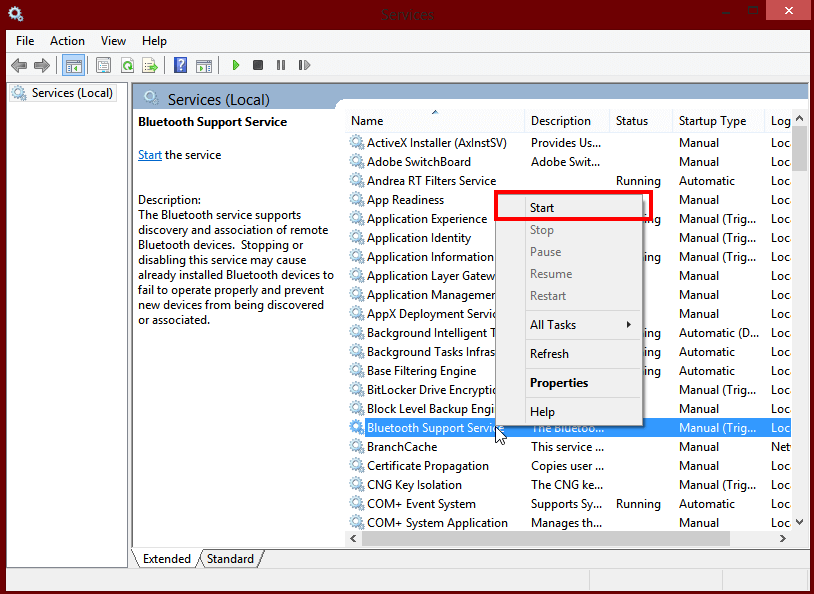 Windows Server nie obsługuje Bluetooth